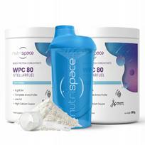 Kondicionierių rinkinys Protein nutrispace WPC 80 100% Natural 2x 385g ir plaktuvė