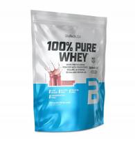 Baltyminiai milteliai BioTech USA 100% Pure Whey 900 g, braškių skonio