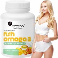 Žuvų Omega 3 etilo esteriai EPA/DHA 180/120mg, 90 kapsulių, ALINESS