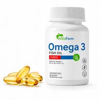 Maisto papildas Omega 3 FORTE 1000 mg su vitaminu E, EPA, DHA, 90 kapsulių