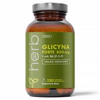Maisto papildas HERB GLYCINE FORTE 850mg su vitaminu B6 (P-5-P), 120 kapsulių