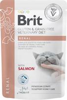 Katėms skirtas BRIT GF Veterinary Diet RENAL pašaras su lašiša, 85 g