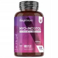 Maisto papildas WeightWorld Mio-Inositol 4000 mg, 120 tablečių, su vitaminu B6, B9 ir chromu