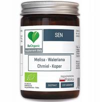 Maisto papildas SEN 100 tabletės BeOrganic BIO melisa valerijonas apyniai krapai