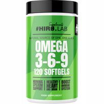 Maisto papildas HIRO.LAB Omega 3-6-9, 120 kapsulių