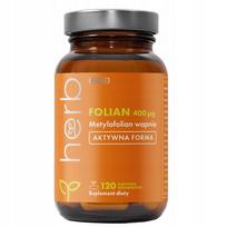 Maisto papildas HERB FOLIAN Folic Acid Methylfolate 5-MTHF 400 µg 120 kapsulių