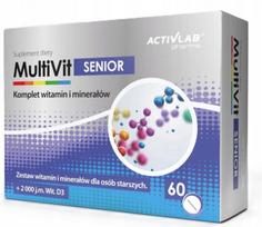 Multivitaminai ir mineralai senjorams Activlab Multivit Senior, vitaminas D3, 60 tablečių
