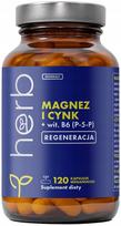 Maisto papildas HERB MAGNESIUM ZINC + VITAMIN B6 P-5-P 120vk