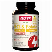 Maisto papildas Jarrow Methyl B-12 & Methyl Folate, 100 tablečių