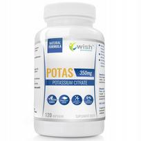 Maisto papildas Wish POTASSIUM 350mg kalio citratas, 120 kapsulių