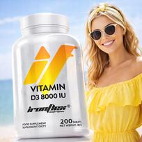 Maisto papildas IronFlex VITAMIN D3 8000IU, 200 tabletčių