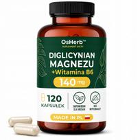Magnio glicinatas 100 % chelatuotas su vitaminu B6, 120 kaps.