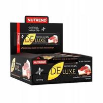 Baltyminis batonėlis Nutrend DeLuxe x12, 32% baltymų, su skaidulomis, šokolado skonio