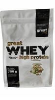 Išrūgų baltymai Great Whey 700g MIX WPC WPI White Dubai Chocolate