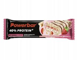 Baltyminis batonėlis POWERBAR 40% Protein+Crisp 55g braškių ir baltojo šokolado skonio