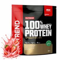 Baltyminiai milteliai NUTREND 100% Whey Protein WPC WPI 800g braškiniai BCAA