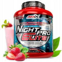 Baltyminiai milteliai Amix Night Pro Elite 2kg braškių skonio