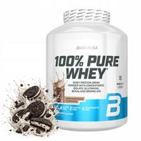Proteino milteliai BIOTECH 100% Pure Whey WPC WPI, biskvito ir kremo skonio