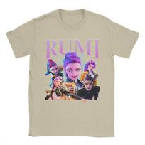 Rumi K-pop Demon Hunters Huntrix T-Shirt Novelty  Tee Shirt Crew Neck Short Sleeve T Shirt Gift Idea Clothes Classic Design S beige