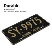 VSVM Australian Replica License Plate - VIC State Number Plates with Personalized ,  Metal Plaques for Garage, Bar, Cafe Wall De 15x30cm(5.9x7.8inch) black
