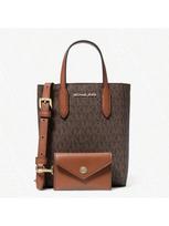 Michael Kors Mini rankinė moterims - Spausdinta dengta peties/crossbody rankinė, ruda, tinkama kasdieniam važiavimui į darbą, laisvalaikio išvykoms ir kt.. 35F4G2VC0B-BROWN ruda