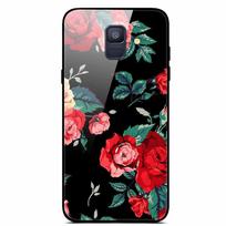 For Samsung Galaxy A8 Plus Cases A6 A7 2018 A8 2018 Tempered Glass Hard Back Cases For Samsung A6 Plus Covers Coque A7 A9 A8Plus Galaxy A9 2018 gray