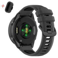 Band+Dust Stopper For Garmin Forerunner 570 265 255 165 55/Vivoactive 6 5 4/Venu Sport Silicone Bracelet 22mm 20mm watch strap 20mm juoda