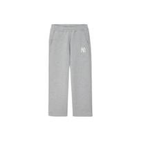 New Era FW25 MLB serija New York Yankees raidė Plati kojų dalis Siuvinėtos Fleece pamušalu Šiltos patogios kasdienės megztos kelnės Unisex kelnės 14860822 M gray