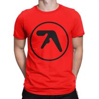 Funny Aphex Twin Vintage T-Shirts Men Round Neck 100% Cotton T Shirts Y2K Short Sleeve Tees New Arrival Clothes L raudona