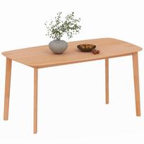 Stačiakampis valgomojo stalas 6 žmonėms virtuvės stalas 150 cm iš masyvmedžio 150 x 80 x 76 cm natūrali mediena 150 x 80 x 76 cm