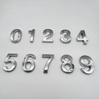 3,5-10cm 3D namų numeriai skaitmenys 0-9 lipdukas lipnus durų lentelė ženklas lauko pašto dėžutė viešbučio buto kambario adresas lentelė 5X3.3CM&Number-1