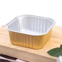 10 vnt. aliuminio folijos keksiukų formelės, nelimpančios folijos kepimo formelės, 150 ml, kvadratinės, pudingo, desertų formelės, vestuvių, vakarėlių reikmenys
