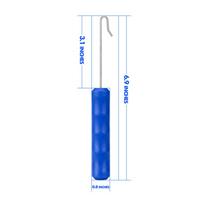 Fish Hook Remover Tool 2 Pieces Extractor Tackle Tool Hook Releaser For Catfishing Lakes Rivers Reservoirs Saltwater Freshwater mėlyna