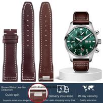 20mm 21mm Italian Calfskin Strap  For IWC Pilot's Watches Series IW388103 IW378005/003/001 Quick Remove Hand Watch Strap 20mm gray