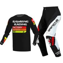 motocross gear set for kids Youth Jersey Pant Kits child green Motorcycle black 3 4 5 6 7 8 9 10 year Off-road suit blue orange Enduro cross boy girl XXL-28 black