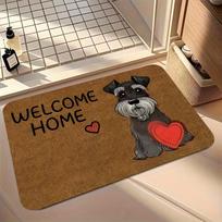 Funny Chihuahua Doormat -No Need to Knock We Know You're Here Design Non-Slip Machine Washable Entry Mat for Front Door, Kitchen 40x60CM white