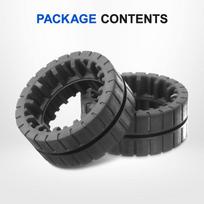 For irobot Roomba Braava Jet M6  (6110) (6012) (6112) (6113) Series Robot Mop Replacement Tires Wheels Fit 2PCS black