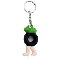 Creative Italian Brainrot Animals Keychain Funny Tung Tung Tung Sahur Cat Meme Keyrings Friends Pendant Gifts gray