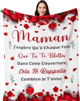 Yesbird Mum gift, birthday gift, mother's day gift, original gift idea, Christmas/Valentine's Day gift for mum, gift for mom/fut Size: 75*100cm, Weight: 230 GSM red