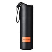 Bottle Holder Vacuum Glass Cup Sleeve Sport Water Bottle Sleeve Leather Bottle Sleeve Cup Pouch large size black