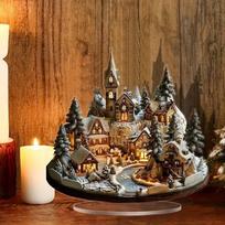 2D Snow House Tabletop Decor Ornament for Bedside Shelf Home Decoration One Size black