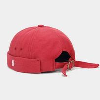 Spring And Summer Cotton Letter Docker Cap Brimless Hat Skullies Beanie Hats Landlord Sailor Cap Men And Women 13 56-60cm wear red