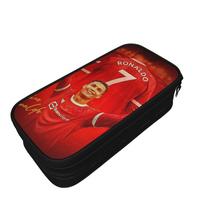 Ronaldo Futbolas Ronaldo Dovanos Pieštukinės Madingos Pieštukinės Maišeliai Mergaitė Berniukas Didelė Talpa Mokiniai Mokyklos Dovanos Pieštukinė 21x10.5x5cm red