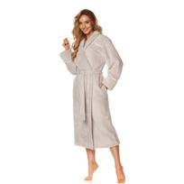 Moteriškas ilgas satino chalatas L&L 2084 S-2XL