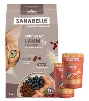 Sanabelle Life Sensitive su ėriena 2kg + šl. ėdalas su kalakutu 100g x 2