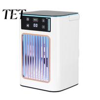 USB Powered Cooling Fan Portable Air Cooler with 900ml Water Tank, 3-in-1 Conditioner 3-Speed Mist Modes, Desk LED Lights 7-Color Light & 6-8H Timer, gray