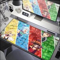 KonoSuba Megumin XXL pelės kilimėlis Anime kompiuterio kilimėlis 900x400mm Žaidimų priedai Kawaii pelės kilimėlis Didelis kilimėlis pelės ir klaviatūros stalui 30cmx60cm(11.8x23.6inch) white