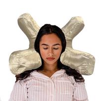Satin Memory Foam Beauty Pillow for Face - Anti-Wrinkle Sleep & Travel Soft Hypoallergenic Bed Pillow for Office Nap No Makeup 30x15x11cm tamsi chaki spalva
