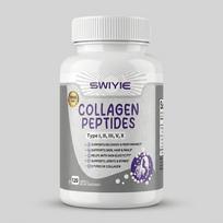 Daugiafunkciniai kolageno peptidai 1000 mg – I, II, III, V, X tipai – Viso kūno palaikymas atsistatymui, odai, plaukams, nagams ir sąnariams (120 kapsulių) 1pack