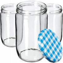 48x Stiklainiai 720 ml Stiklas konservams Agurkams Medaus dangteliai Fi82